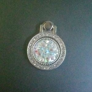 Silver Rhinestone decor phone ring